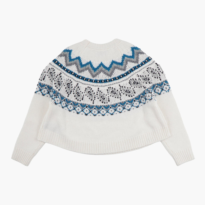 Maglione lavorato a maglia intricato da donna ALAIA - Bianco multicolore