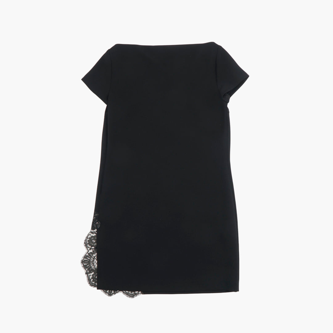 DSQUARED2 Black Dress with Elegant Lace Detailing