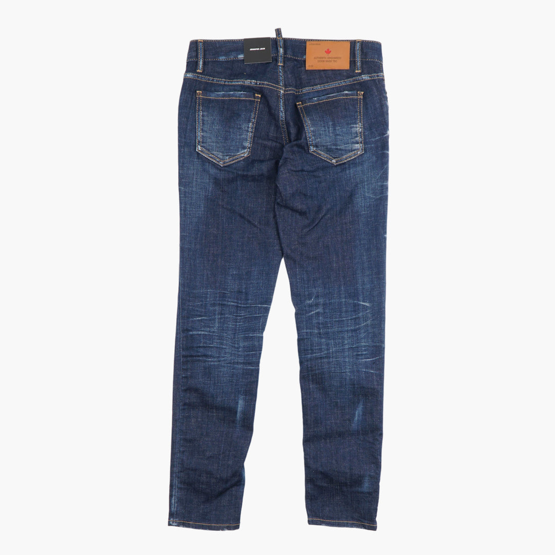 Jeans in denim usurato da donna DSQUARED2 con elastico - Abbigliamento casual alla moda