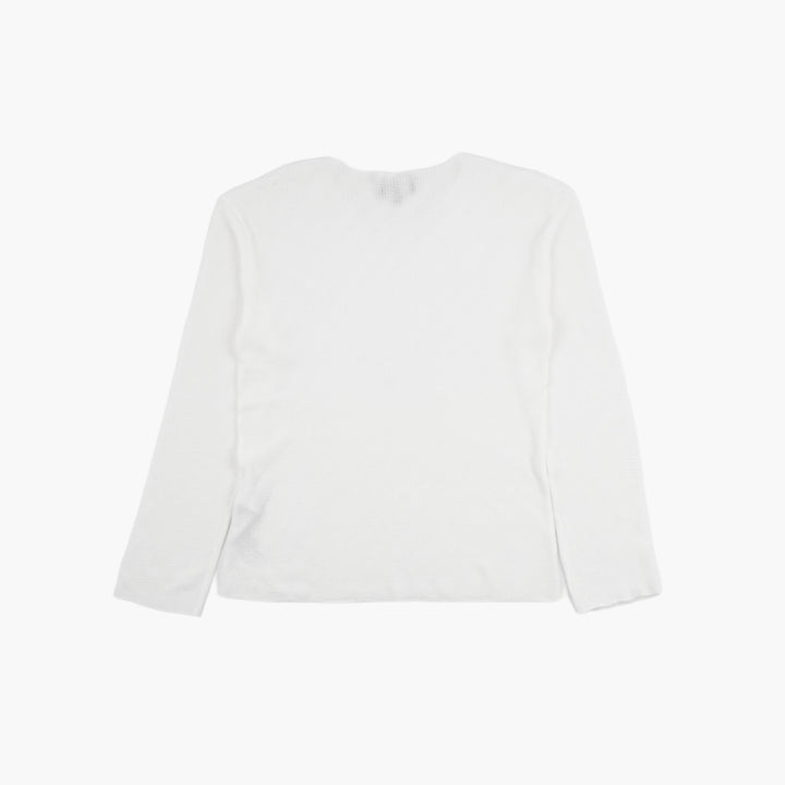 GIORGIO ARMANI White Long-Sleeve Top - Made in Italy