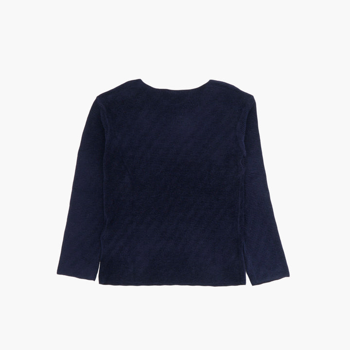 GIORGIO ARMANI Elegant Long-Sleeve Blu Top - Made in Italy