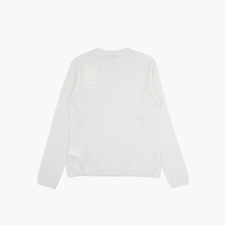 MAX MARA Elegant Bianco Sweater - Premium Materials and Timeless Design