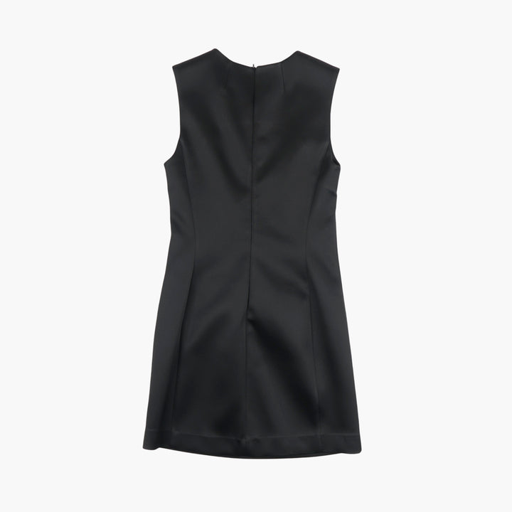 PAROSH Elegant Black Sleeveless Dress - Made in Italy