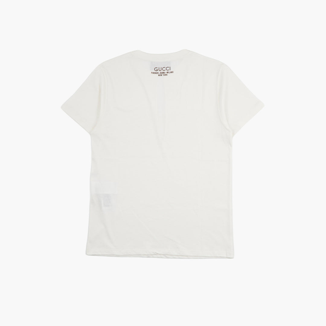 GUCCI Made in Italy T-shirt minimalista bianca