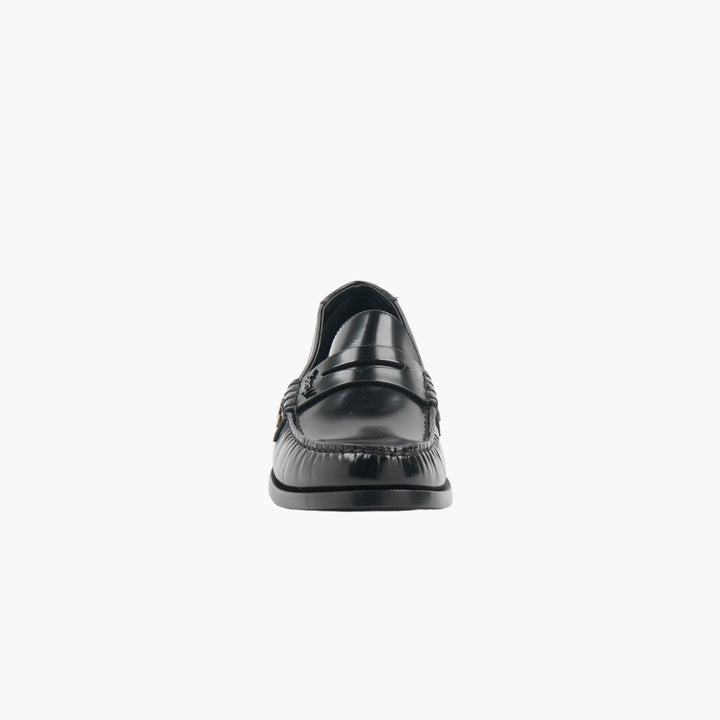 SAINT LAURENT Men Black Loafers