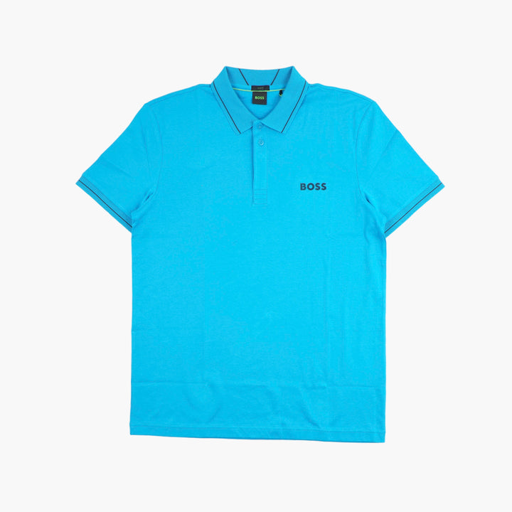 HUGO BOSS Men's Classic Polo Shirt in Turquoise-Black