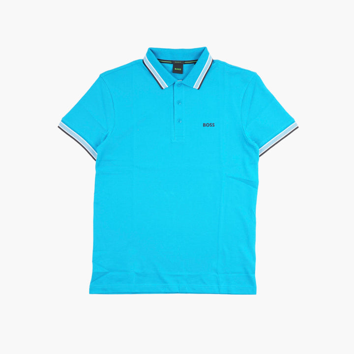 Polo HUGO BOSS turchese-multi con logo ricamato