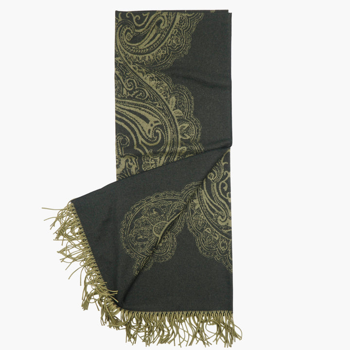 Etro Luxury Green Multi-Patterned Scarf - Made in Italy