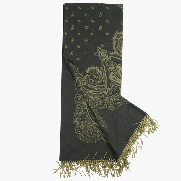 Etro Luxury Green Multi-Patterned Scarf - Made in Italy