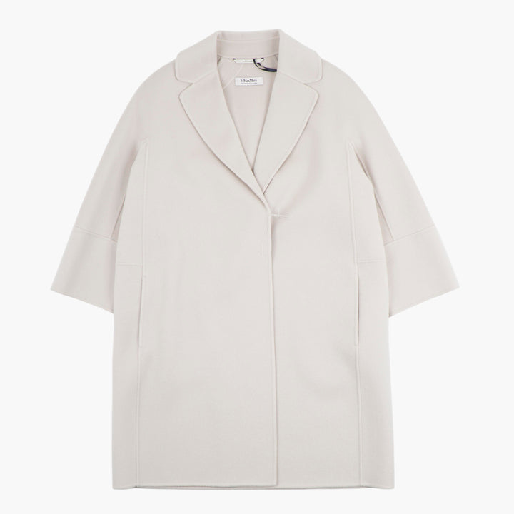 Max Mara Elegant Timeless Coat in Bianco - Luxurious Design and Comfort