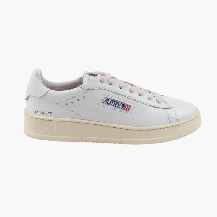 AUTRY Dallas Low White Leather Retro Sneakers