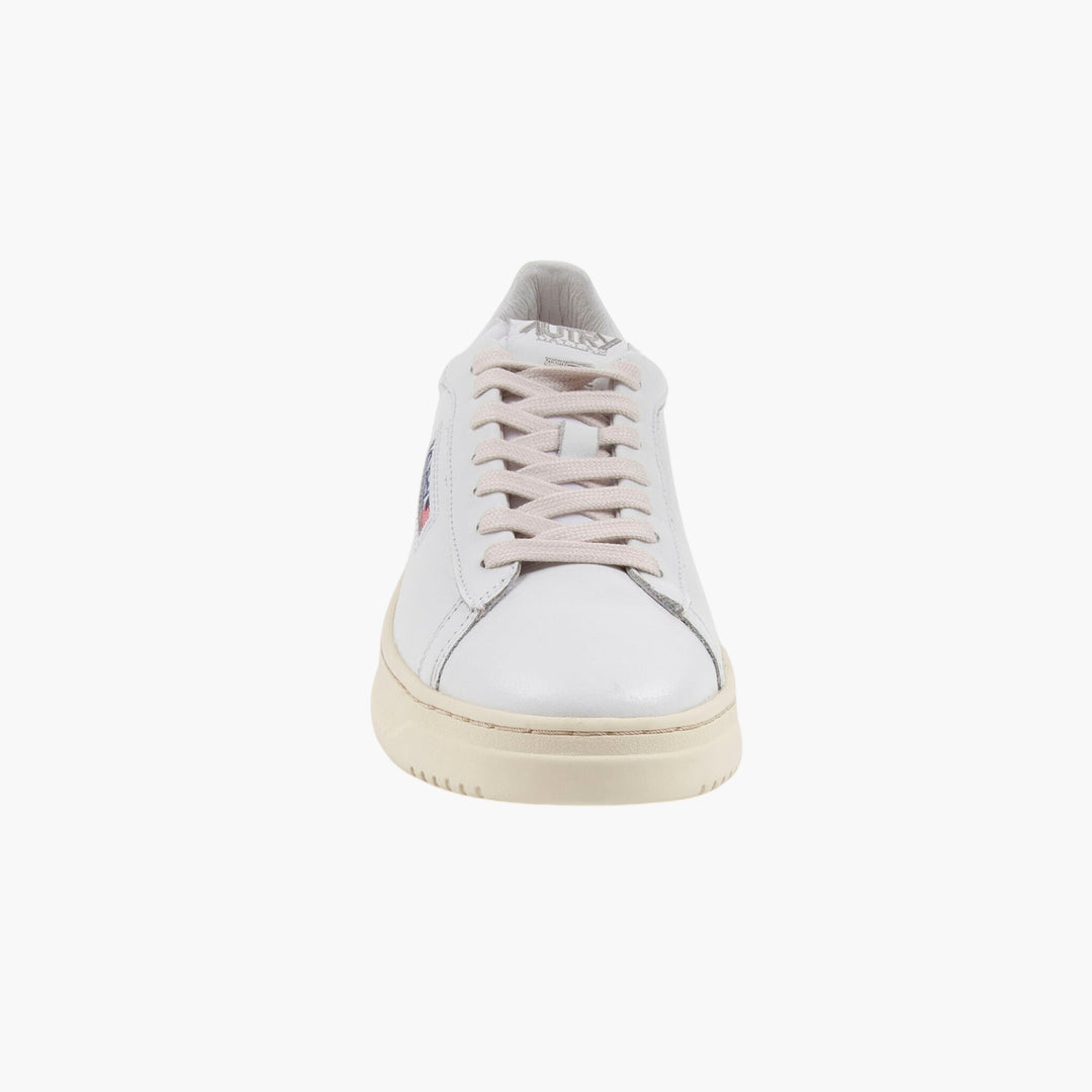 AUTRY Dallas Low White Leather Retro Sneakers