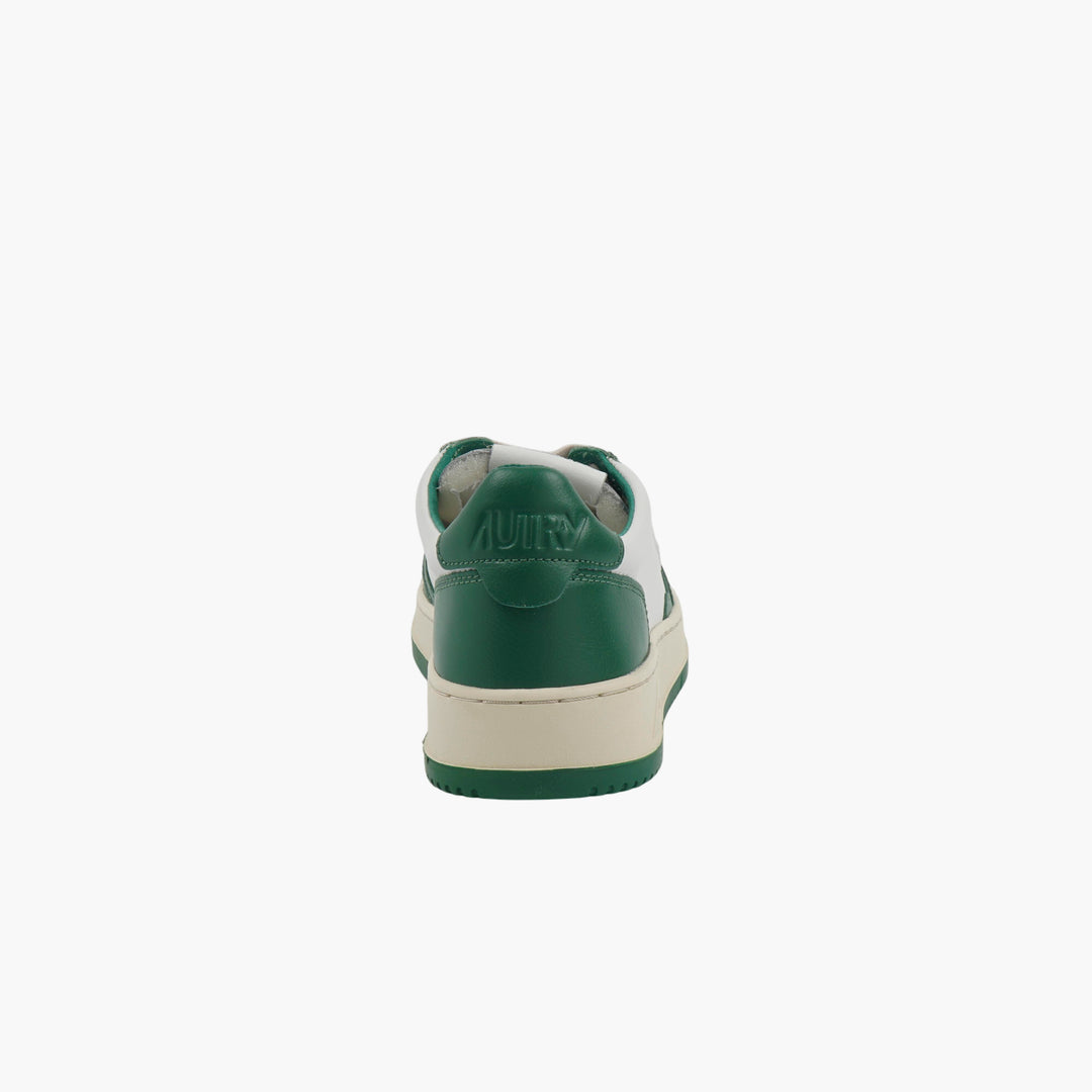 AUTRY Sneakers classiche in pelle verde e bianca