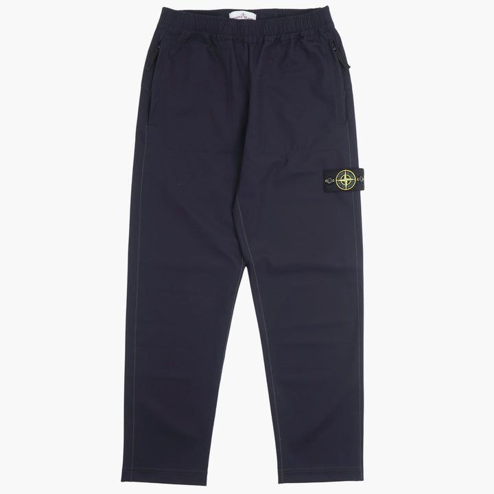 Stone Island Men's Blue Casual Pants with Signature Badge