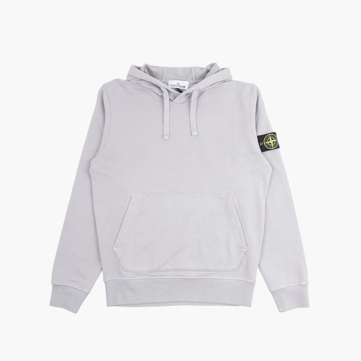 STONE ISLAND Grigio Hoodie with Iconic Sleeve Badge