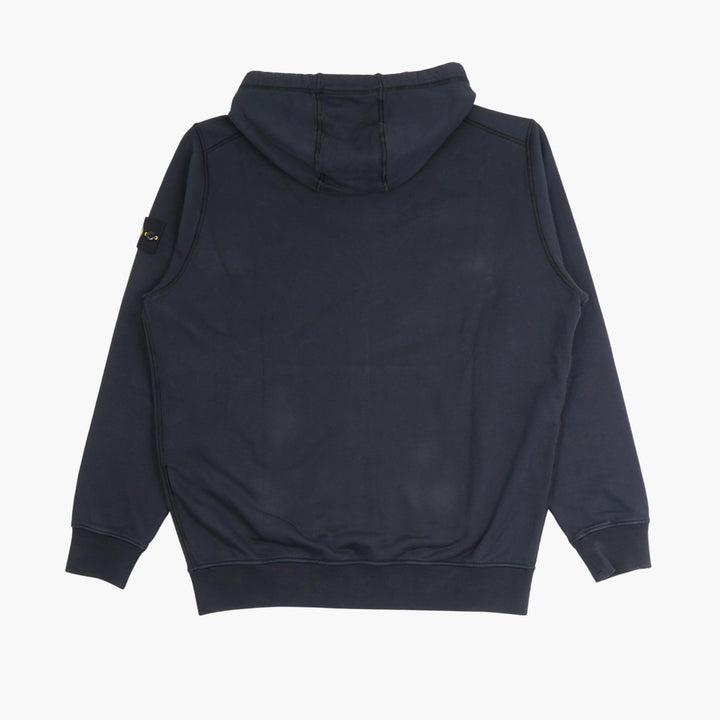 Stone Island Full-Zip Hoodie with Compass Patch - Blue