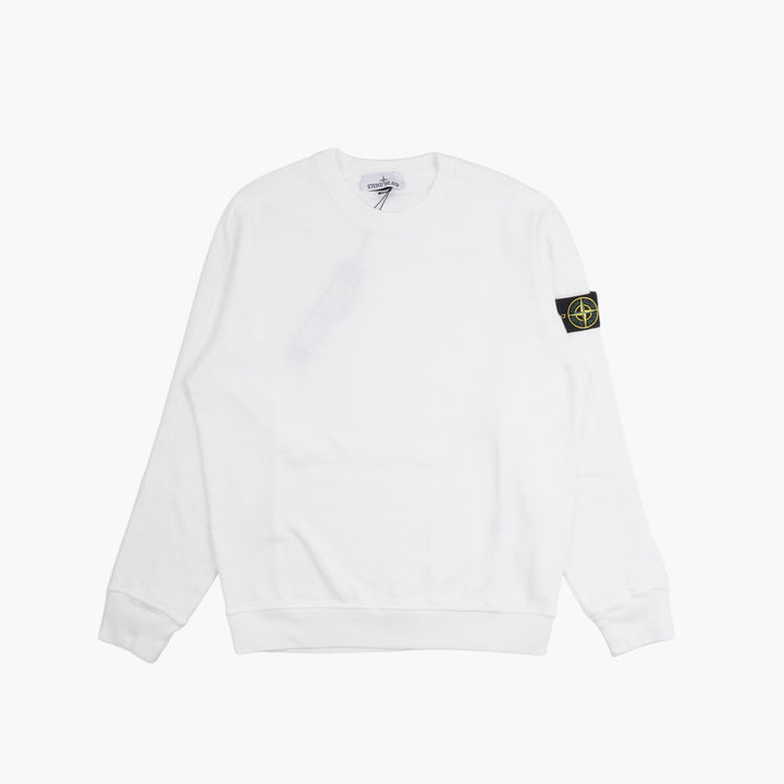 STONE ISLAND White Sweatshirt with Iconic Patch - Versatile and Stylish Apparel