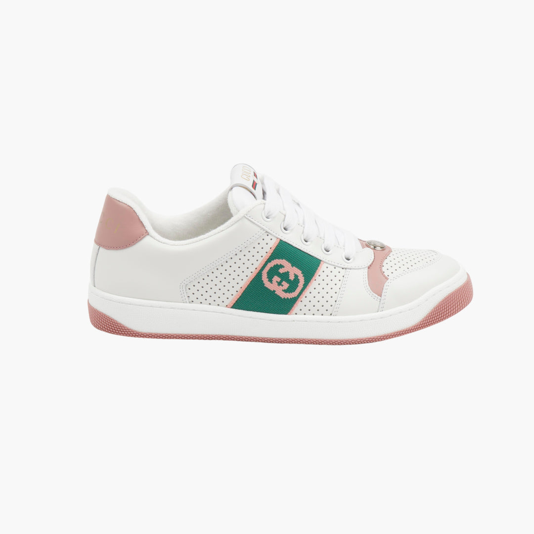 Sneakers GUCCI Screener bianche e rosa W