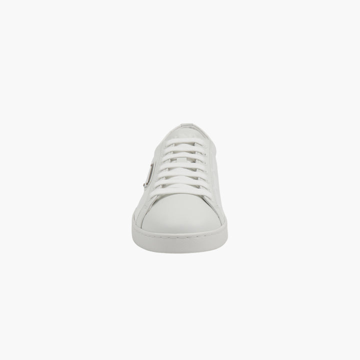 PRADA Men's White Luxury Sneakers with Iconic Emblem -