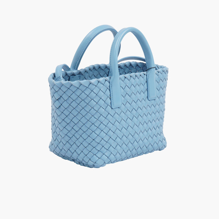 Bottega Veneta Blue Leather Intrecciato Bag