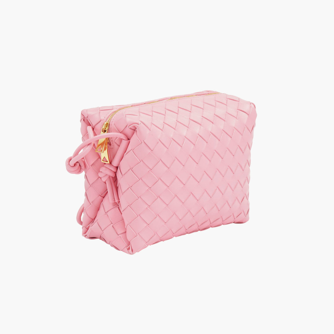 Bottega Veneta Pink Intrecciato Crossbody Bag