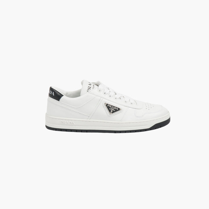 PRADA White Leather Logo Sneakers W