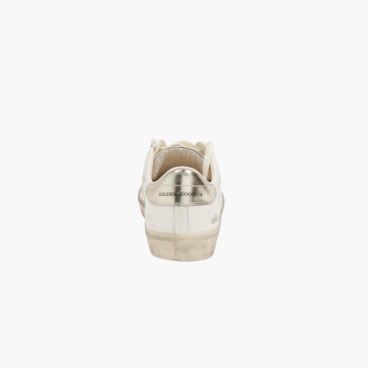 Golden Goose SoulStar Distressed White-Gold Sneakers (M)