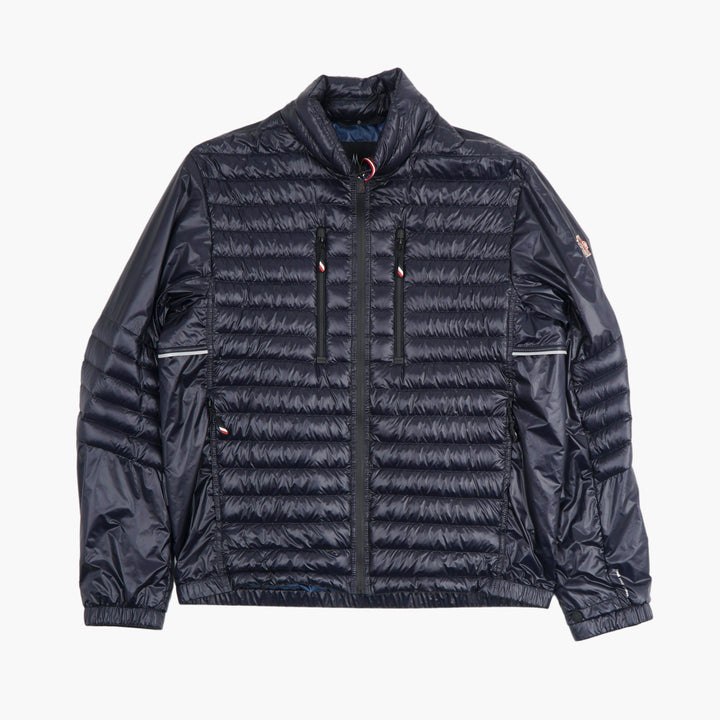 MONCLER Blu Quilted Lightweight Jacket with Zippered Pockets