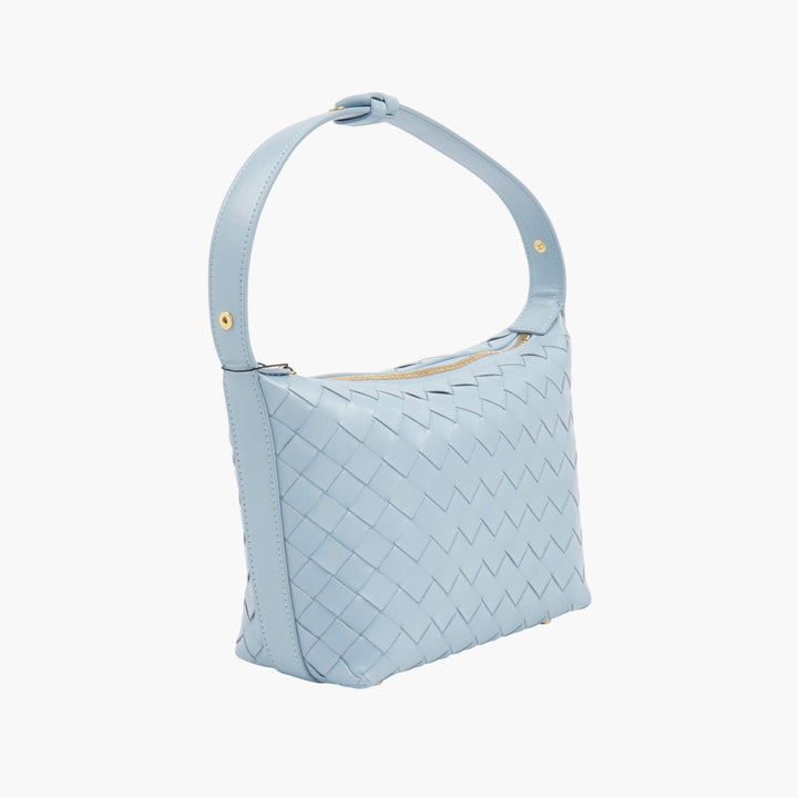 Bottega Veneta Intrecciato Azzurro Leather Bag