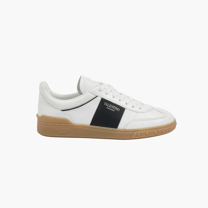 Valentino Garavani White Leather Sneakers with Gum Sole