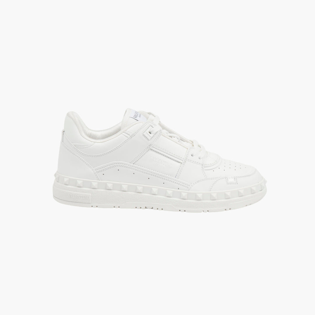 Valentino Rockstud White Leather Sneakers