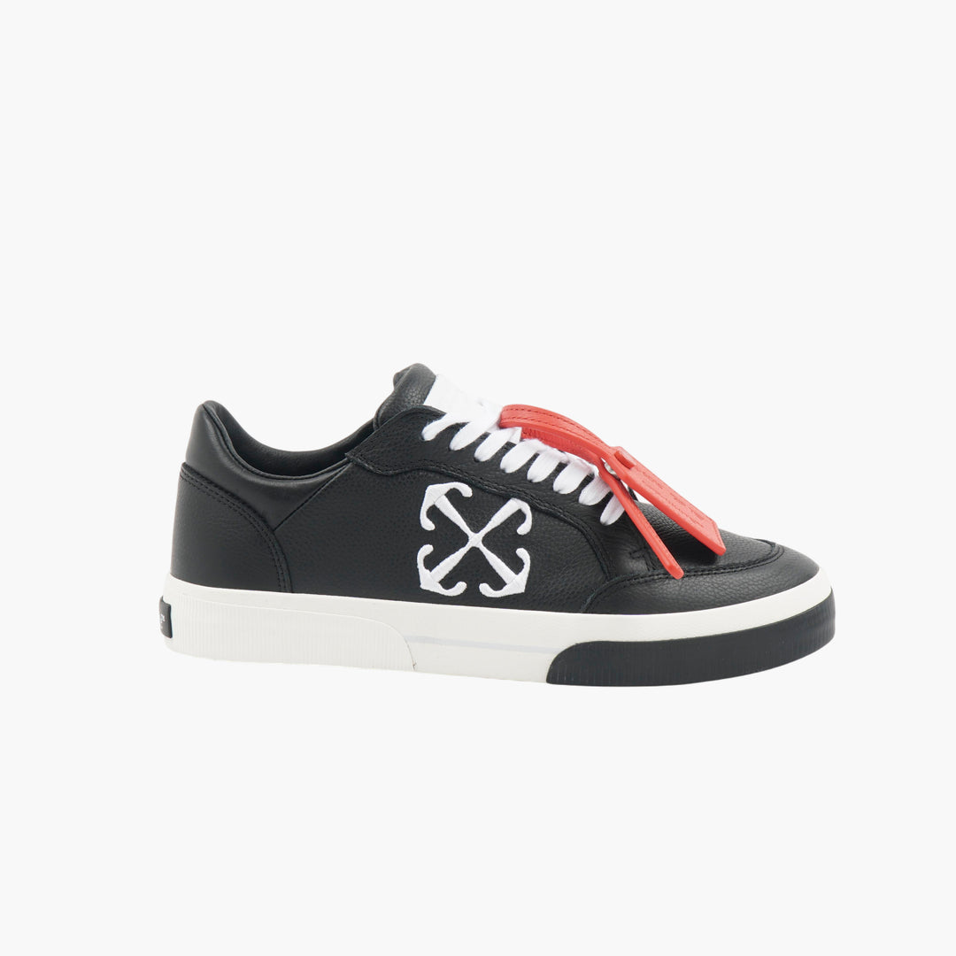 Off-White Black Leather Sneakers