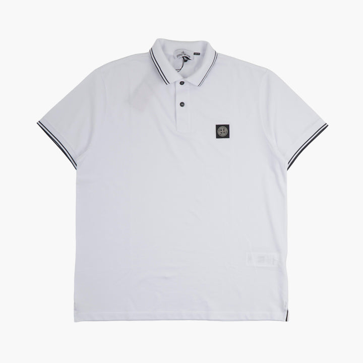 STONE ISLAND Polo classica da uomo con logo della bussola - Bianco