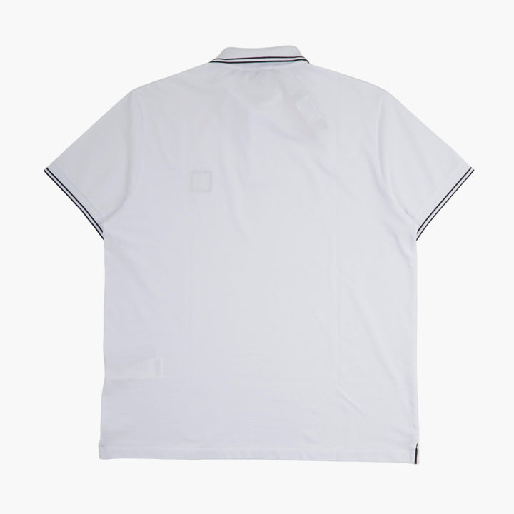 STONE ISLAND Men's Classic Polo Shirt with Compass Logo - White