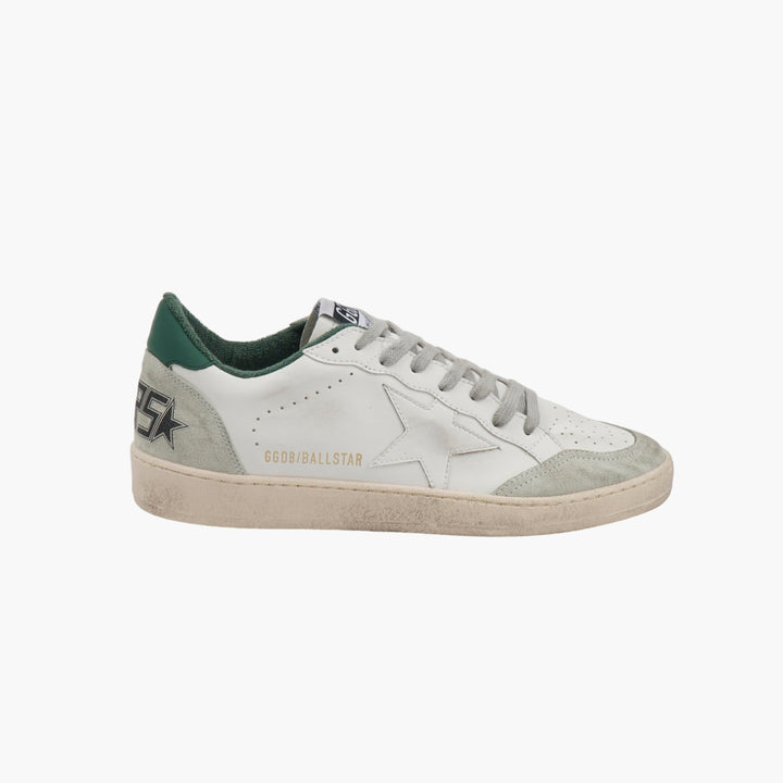 Golden Goose White-Green Sneakers with Iconic Star Emblem - Made in Italy