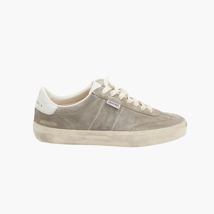 Golden Goose Distressed Grey-White Men’s Sneakers