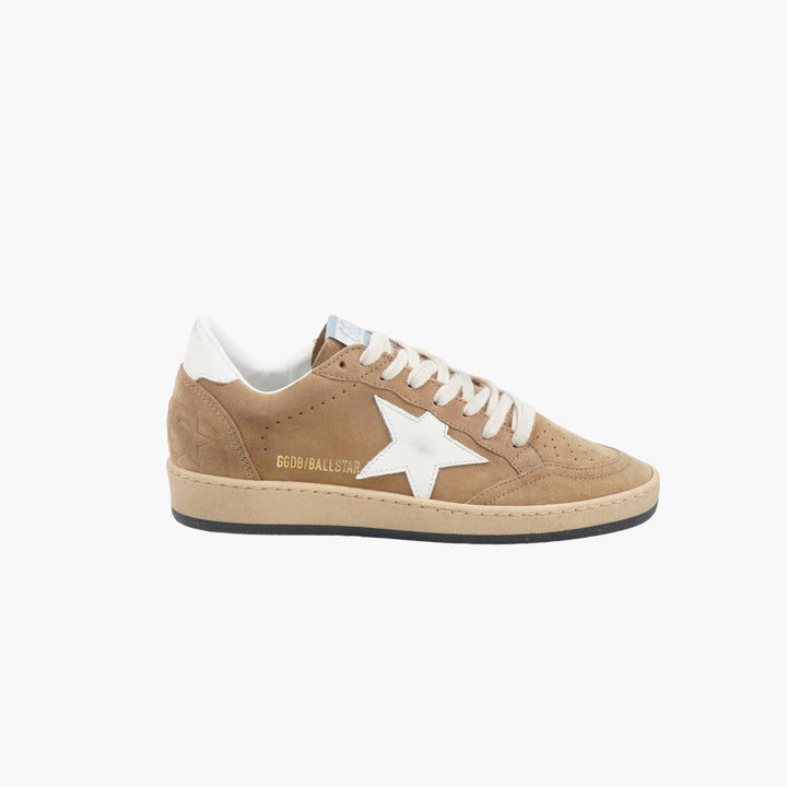 Golden Goose Sneakers Donna in Pelle Scamosciata Marrone-Bianco Made in Italy