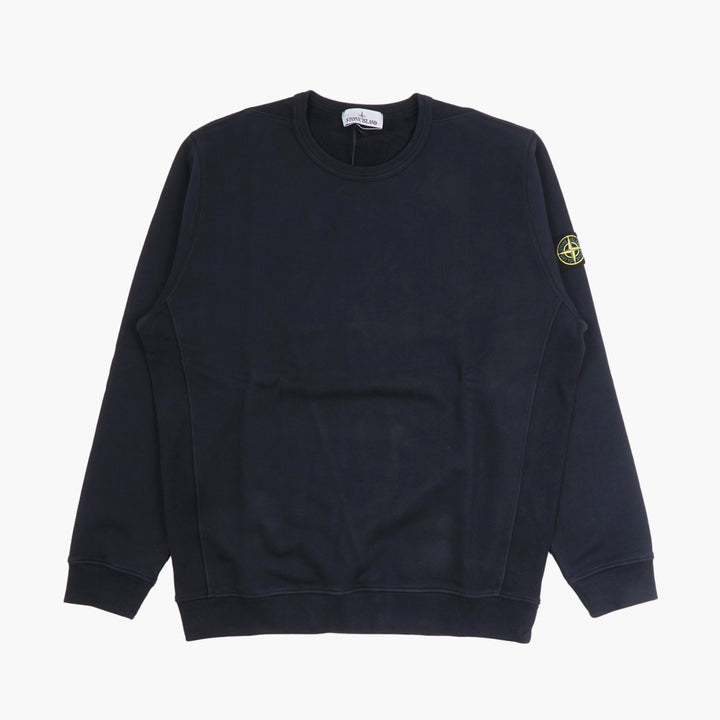 Felpa blu da uomo STONE ISLAND con iconico logo della bussola