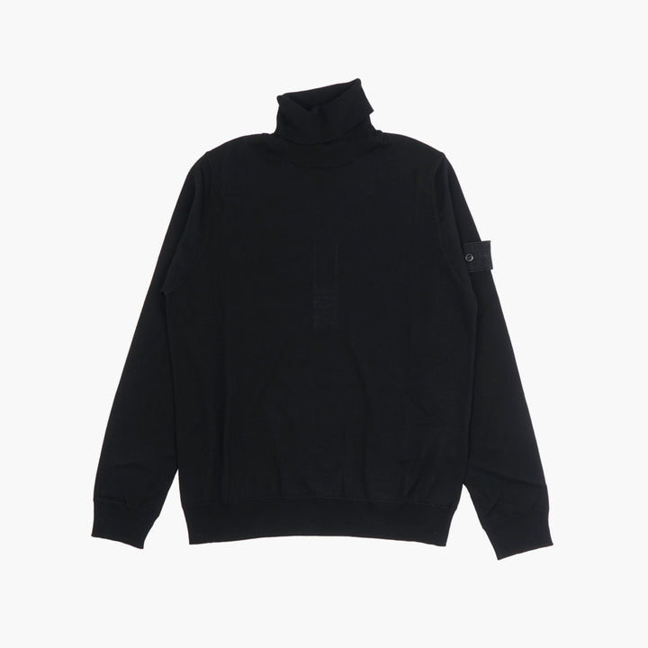 STONE ISLAND Maglione Dolcevita Nero - Design Minimalista Elegante