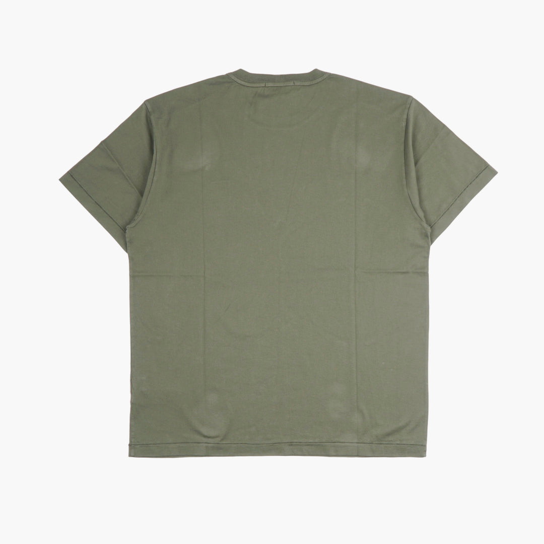 STONE ISLAND T-Shirt Verde con Toppa Logo Iconico