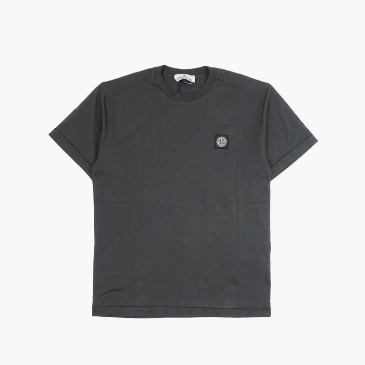 STONE ISLAND T-Shirt Uomo in Cotone con Toppa Logo Iconico - Grigio