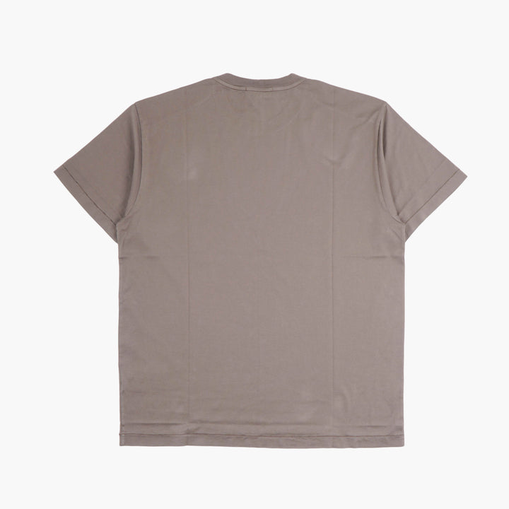 STONE ISLAND T-shirt girocollo con logo e toppa color kaki