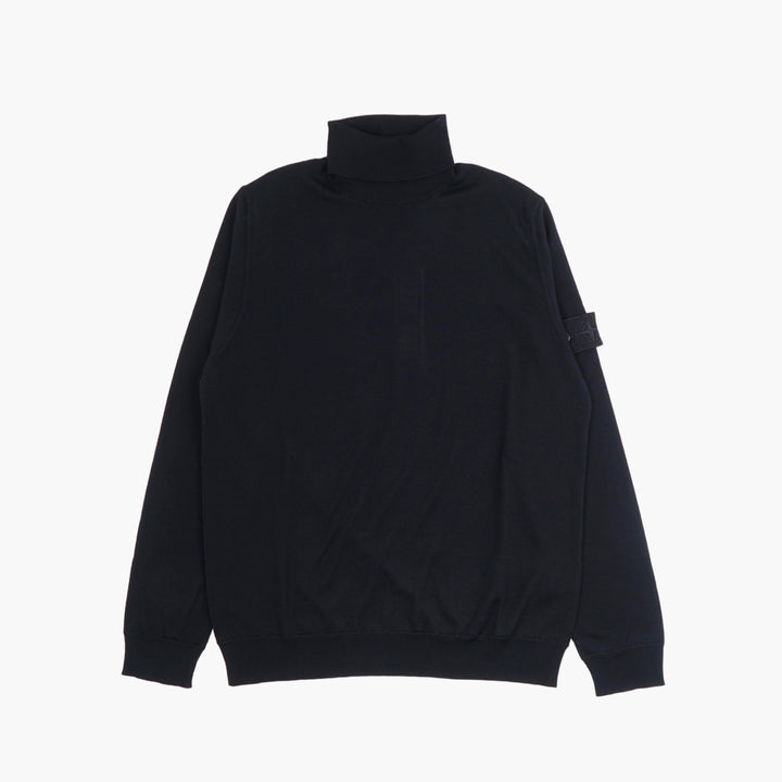 STONE ISLAND Turtleneck Sweater - Classic Blue Knitwear for Stylish Layering