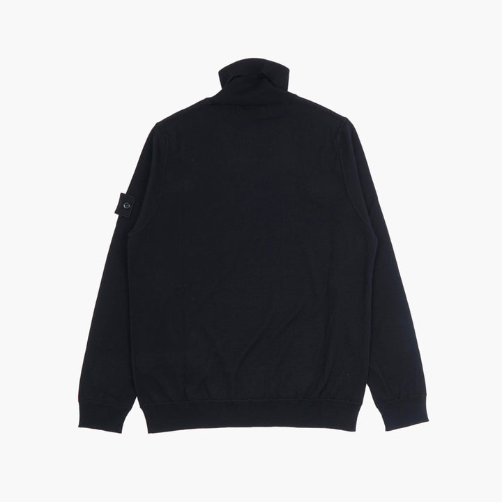 STONE ISLAND Turtleneck Sweater - Classic Blue Knitwear for Stylish Layering