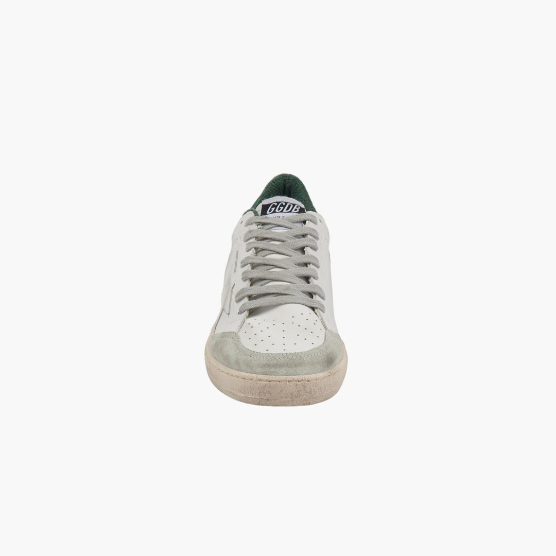 Golden Goose White-Green Sneakers with Iconic Star Emblem - Made in Italy