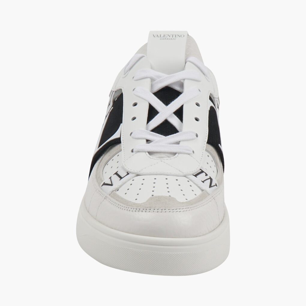 VALENTINO White Leather Sneakers with Bold VLTN Logo