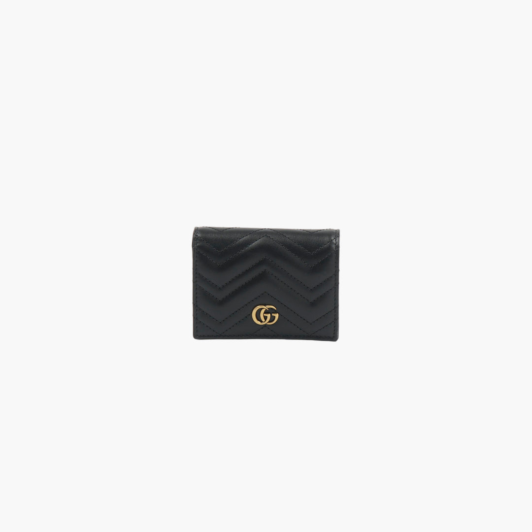 GUCCI Nero Leather Wallet with Iconic GG Logo - Made in Italy