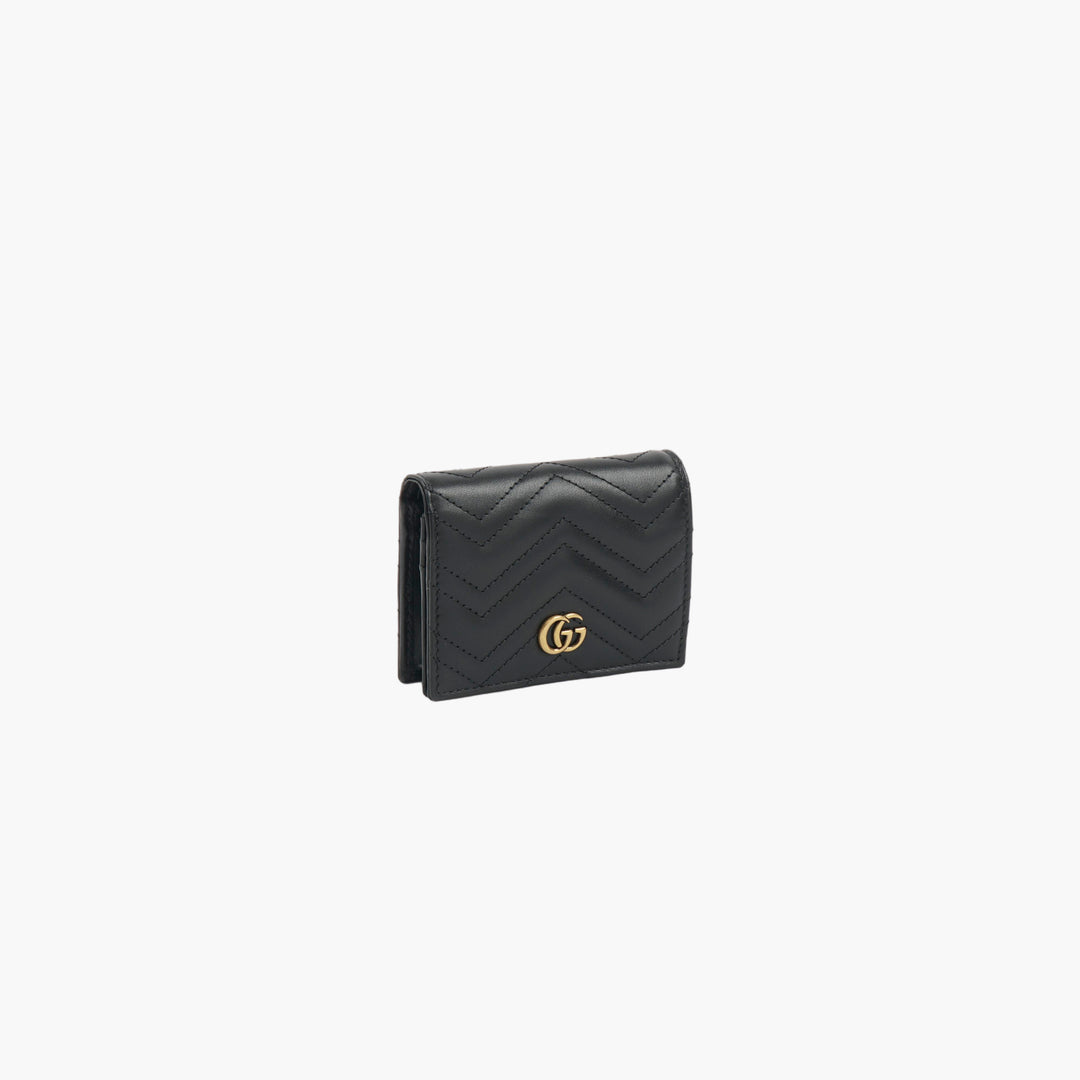 GUCCI Nero Leather Wallet with Iconic GG Logo - Made in Italy