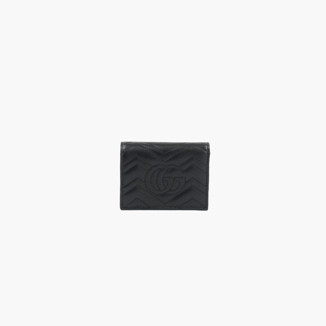 GUCCI Nero Leather Wallet with Iconic GG Logo - Made in Italy