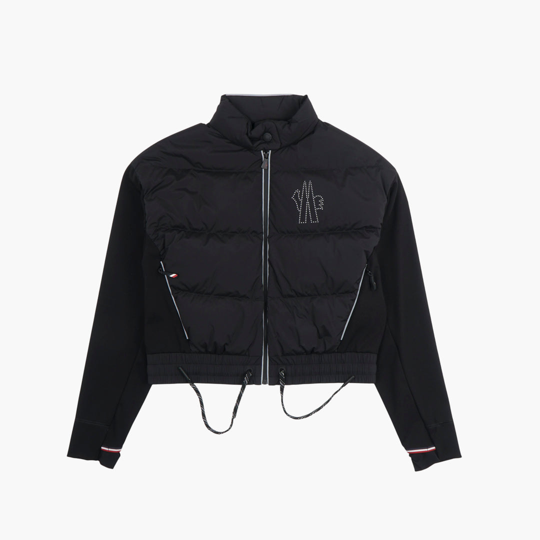 Moncler Black Grenoble Jacket with Logo